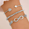 Metal Bohemian Retro Exaggerated Mix And Match Hollow Love Geometric Iron Electroplated Bracelet Jewelry