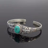 Metal Bohemian Style Turquoise Open Electroplated Bracelet With Retro Pattern For Female