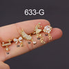Metal Bow Zircon Electroplated Women's Fashion Simple Ear Clip Earrings