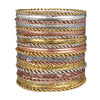 Metal Bracelet Alloy Iron Geometric Vintage Hammered Electroplated Unisex