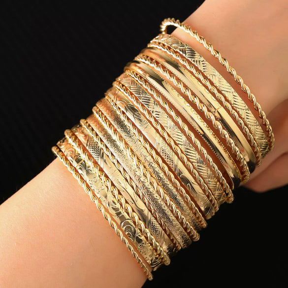 Metal Bracelet Alloy Iron Geometric Vintage Hammered Electroplated Unisex