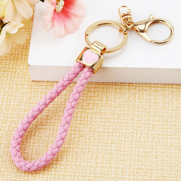Metal Braided Rope Cartoon Key Chain For Girls