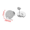 Metal Braided Threaded Round Ring Earring Accessories Gold Plated Handmade With Hirback Pattern