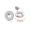 Metal Braided Threaded Round Ring Earring Accessories Gold Plated Handmade With Hirback Pattern