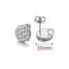 Metal Braided Threaded Round Ring Earring Accessories Gold Plated Handmade With Hirback Pattern
