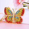 Metal Butterfly Diamond Color Cute Women's Keychain Bag Pendant