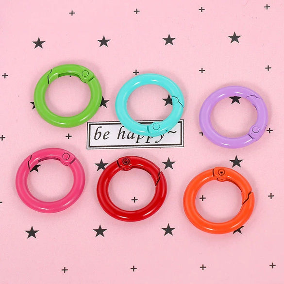 Metal Candy Color Paint Door Buckle Spring Ring Bag Chain Buckle Key Chain Accessories