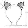 Metal Cat Ear Hairband Headwear For Women Electroplated Animal Style
