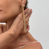 Metal Chain Geometric Knotted Tassel Necklace For Women With Electroplating