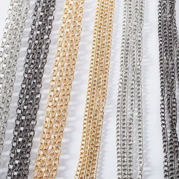 Metal Chain Jewelry Accessories With Tassels Electroplated