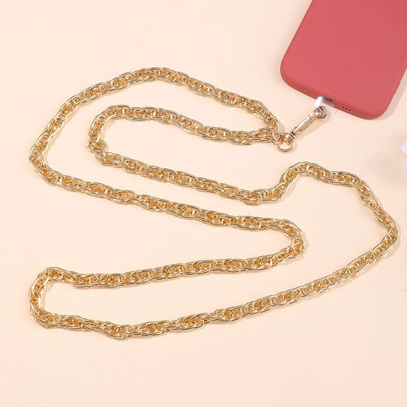 Metal Chain Mobile Phone Slung Chain With Clip Antifall Mobile Phone Lanyard Unisex Electroplating