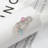 Metal Clip Heart Pendant Cartilage Earrings For Women With Zirconia Fashion Style