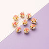Metal Cloisonne Style Hollow Flower Ball Bell Pendant Handmade Decorative Accessory With Dripping Oil Craft