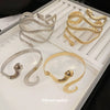 Metal Cold Style Doubleheaded Snake Alloy Bracelet With Electroplating For Women