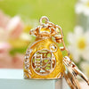 Metal Creative Rhinestone Cute Big Yellow Duck Shape Car Key Chain Women's Bag Pendant