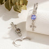 Metal Cross Pendant Women's Earrings With Austrian Round Diamond And Zirconia