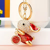 Metal Cute Flying Rabbit Car Keychain And Bag Pendant Creative Gift