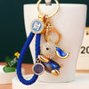 Metal Cute Flying Rabbit Car Keychain And Bag Pendant Creative Gift