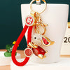 Metal Cute Flying Rabbit Car Keychain And Bag Pendant Creative Gift
