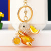 Metal Cute Flying Rabbit Car Keychain And Bag Pendant Creative Gift