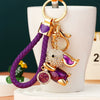 Metal Cute Flying Rabbit Car Keychain And Bag Pendant Creative Gift