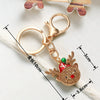 Metal Cute Snowman Elk Santa Claus Car Keychain Bag Pendant Key Ring Christmas Gift For Men And Women