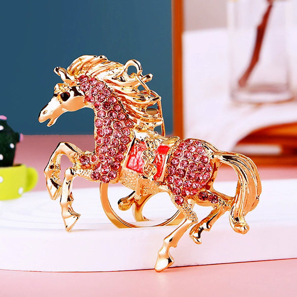 Metal Cute Style Horse Shape Keychain For Women