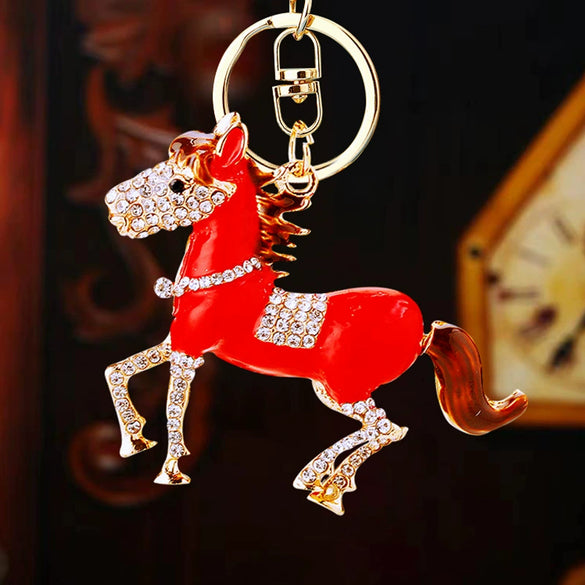 Metal Cute Style Horse Shape Keychain For Women
