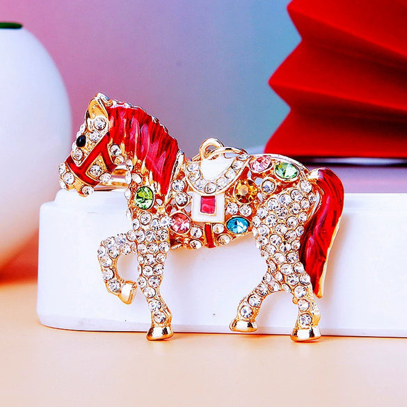 Metal Cute Style Horse Shape Keychain For Women