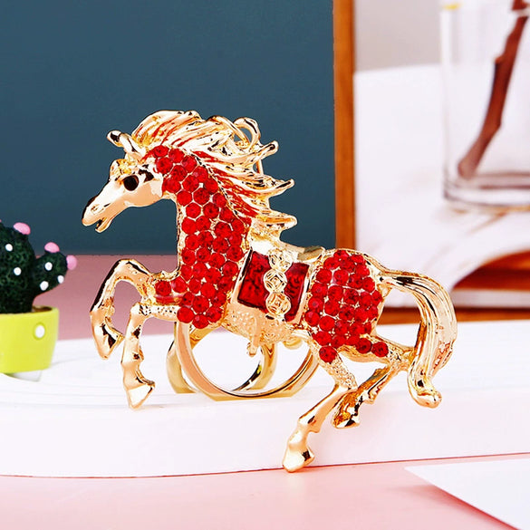 Metal Cute Style Horse Shape Keychain For Women