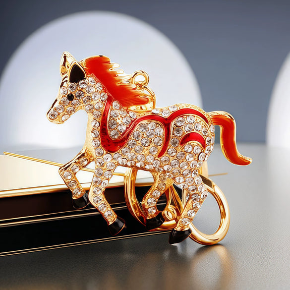 Metal Cute Style Horse Shape Keychain For Women