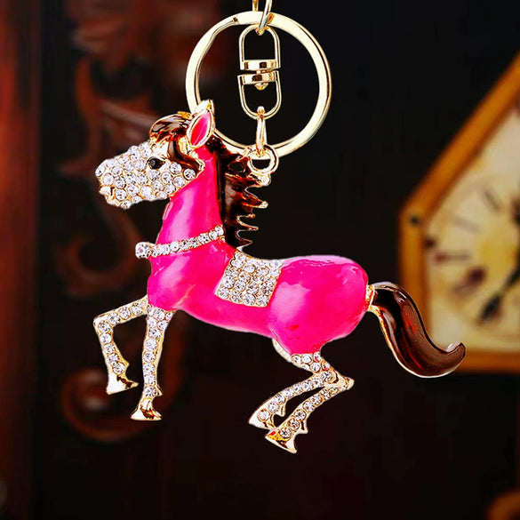 Metal Cute Style Horse Shape Keychain For Women