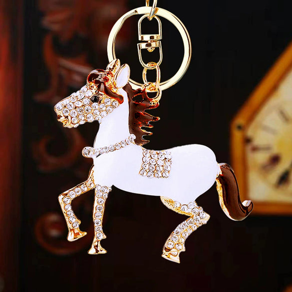 Metal Cute Style Horse Shape Keychain For Women