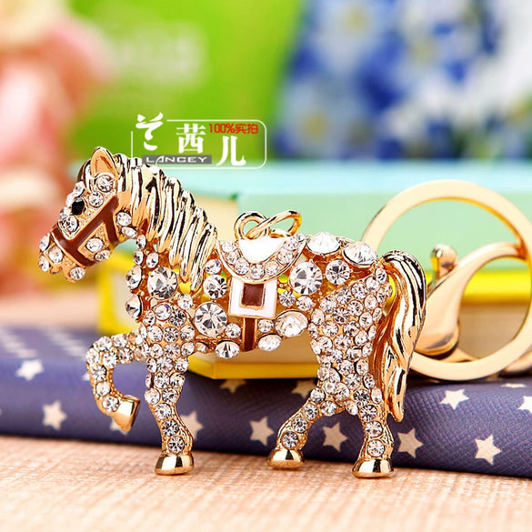 Metal Cute Style Horse Shape Keychain For Women