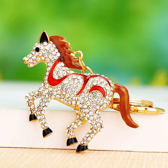 Metal Cute Style Horse Shape Keychain For Women