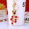 Metal Cute Zodiac Snake Car Keychain For Women Diamondencrusted Bag Pendant Mascot Gift
