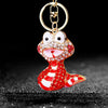 Metal Cute Zodiac Snake Car Keychain For Women Diamondencrusted Bag Pendant Mascot Gift