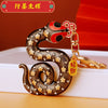 Metal Cute Zodiac Snake Car Keychain For Women Diamondencrusted Bag Pendant Mascot Gift