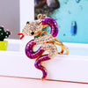 Metal Cute Zodiac Snake Car Keychain For Women Diamondencrusted Bag Pendant Mascot Gift