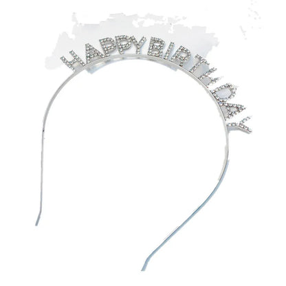 Metal Diamond Birthday Headband Wholesale Nihaojewelry