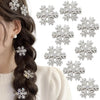 Metal Diamondencrusted Christmas Snowflake Women's Duckbill Clip Hair Accessory