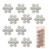 Metal Diamondencrusted Christmas Snowflake Women's Duckbill Clip Hair Accessory