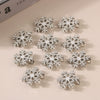 Metal Diamondencrusted Christmas Snowflake Women's Duckbill Clip Hair Accessory