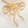 Metal Diamondencrusted Elastic Hair Ring With Plant Flowers Pattern And Electroplating Process