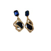 Metal Diamondencrusted Geometric Long Tassel Women's Earrings