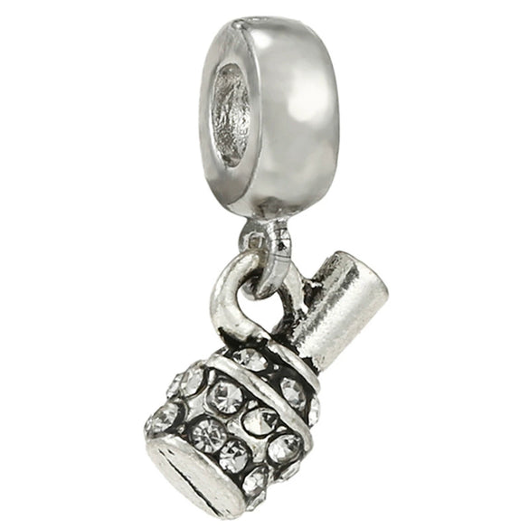 Metal Diamondencrusted Loose Beads Beaded Pendant Bracelet Necklace Jewelry Accessories With Electroplating And Totem Pattern