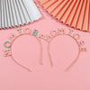 Metal Diecast Handmade Women's Letter Hair Band Hair Accessories