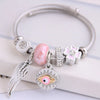 Metal Dl Angel Wings Demon Eye Pendant Multi-Element Accessories Bangle