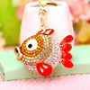 Metal Dolphin Creative Keychain With Diamond Encrusted For Women's Bags