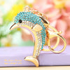 Metal Dolphin Creative Keychain With Diamond Encrusted For Women's Bags